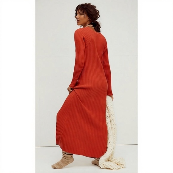 NEW Free People Walk About Maxi Dress Terra Cotta Small - Picture 5 of 16